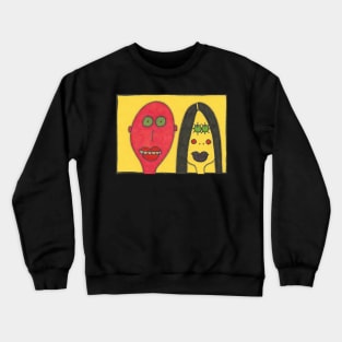 Couple Portrait on Yellow Crewneck Sweatshirt